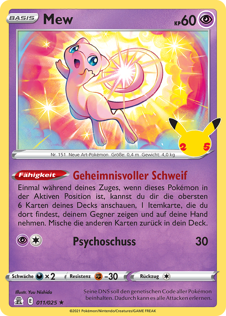 Pokemon Celebrations 25th Anniversary Karten zur Auswahl (Pikachu Mew Lugia uvm)