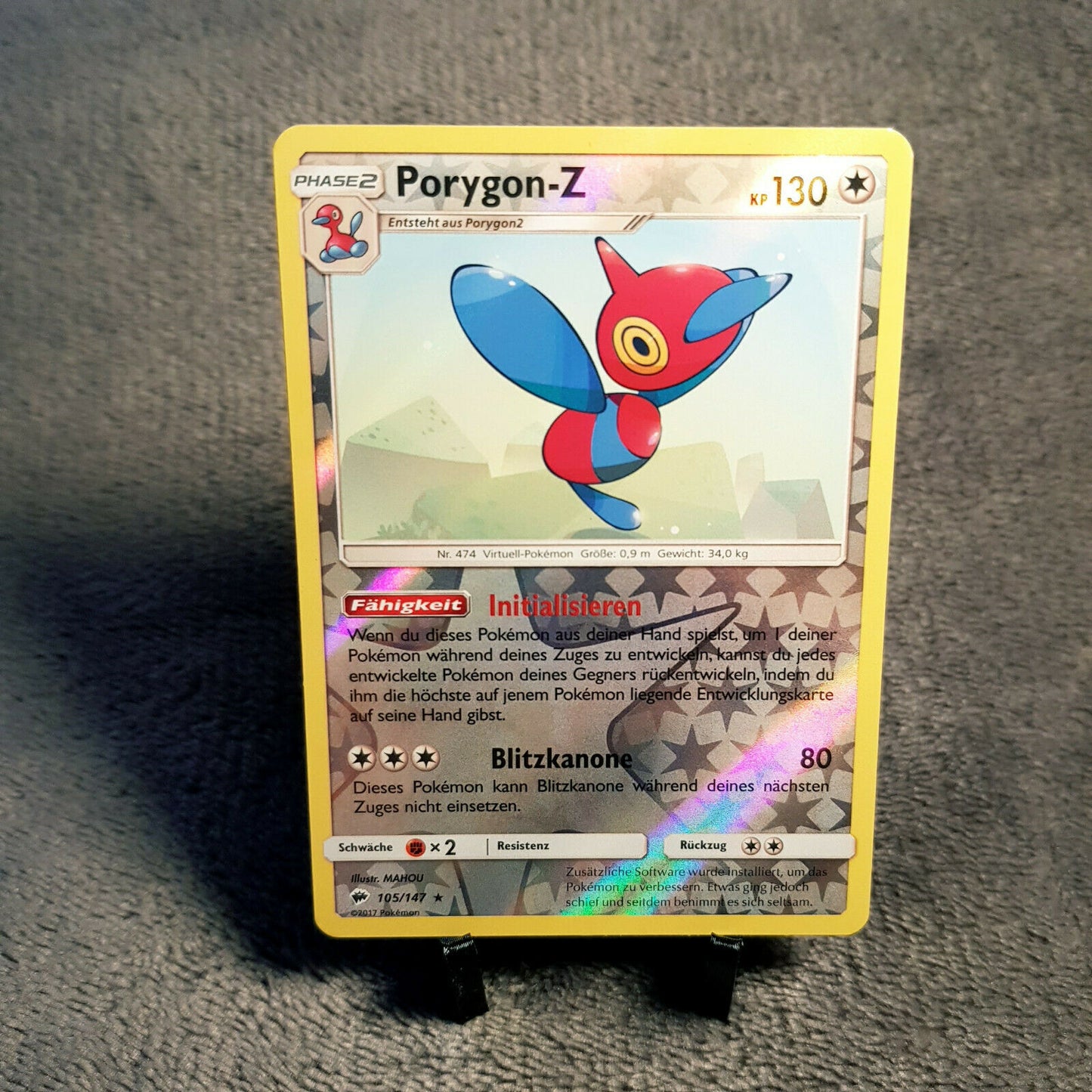 Pokemon Karte | Porygon-Z 105/147 rare holo | deutsch | PSA | mint