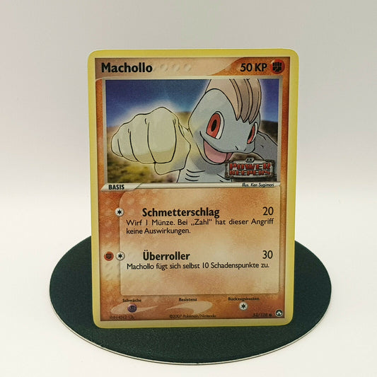 Pokemon Karte Machollo 53/108 holo rare EX Power Keepers stamp 2007 DE NM