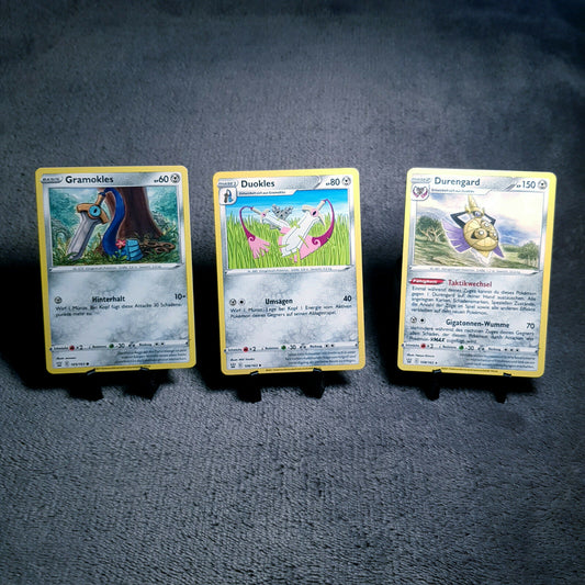 Pokemon Karten | Gramokles 105/163 & Duokles 106/163 & Durengard 108/163 rare