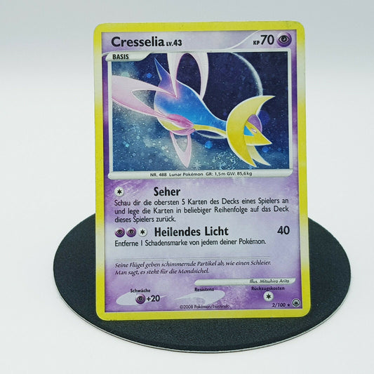 Pokemon Karte Cresselia 2/100 holo Diamant & Pearl Majestätischer Morgen 2008