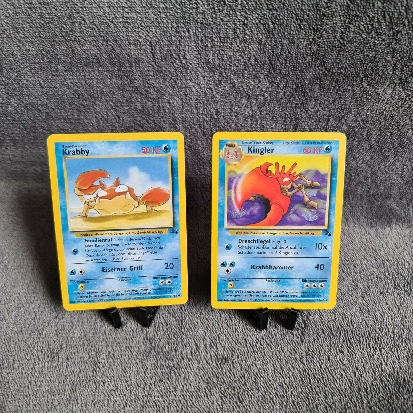 krabby pokemon card value Pokemon Karten | Krabby 51/62 & Kingler 38/62 | TCG 1999 | deutsch