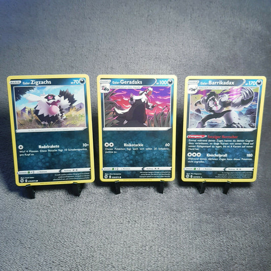 Pokemon Karten | Zigzachs 35/73 & Geradaks 36/73 & Barrikadax 37/73 holo mint
