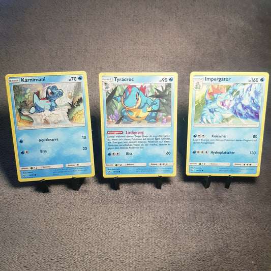 Pokemon Karten | Karnimani 18/73 & Tyracroc 19/73 & Impergator 20/73 mint | PSA