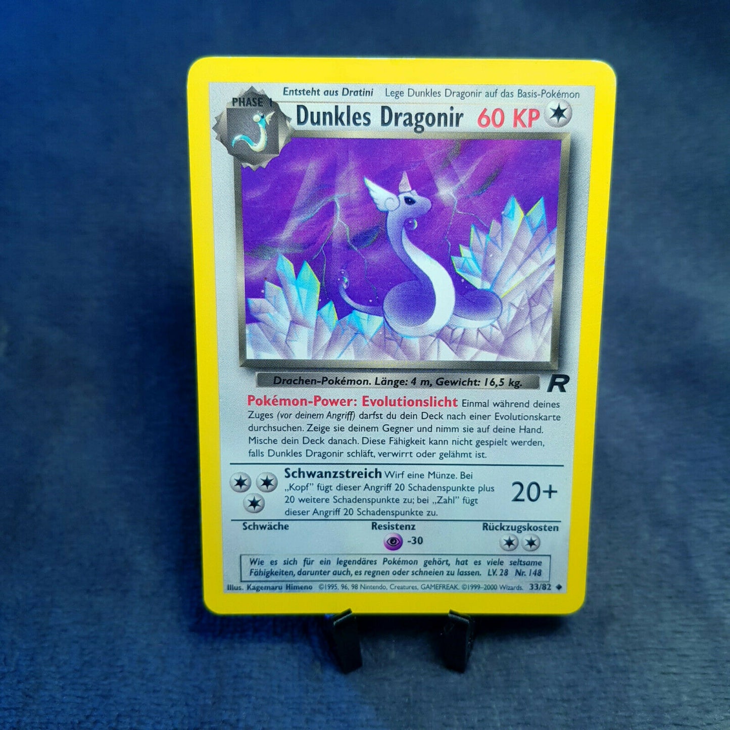 Pokemon Karte - Dunkles Dragonir 33/82 - Team Rocket Set - deutsch