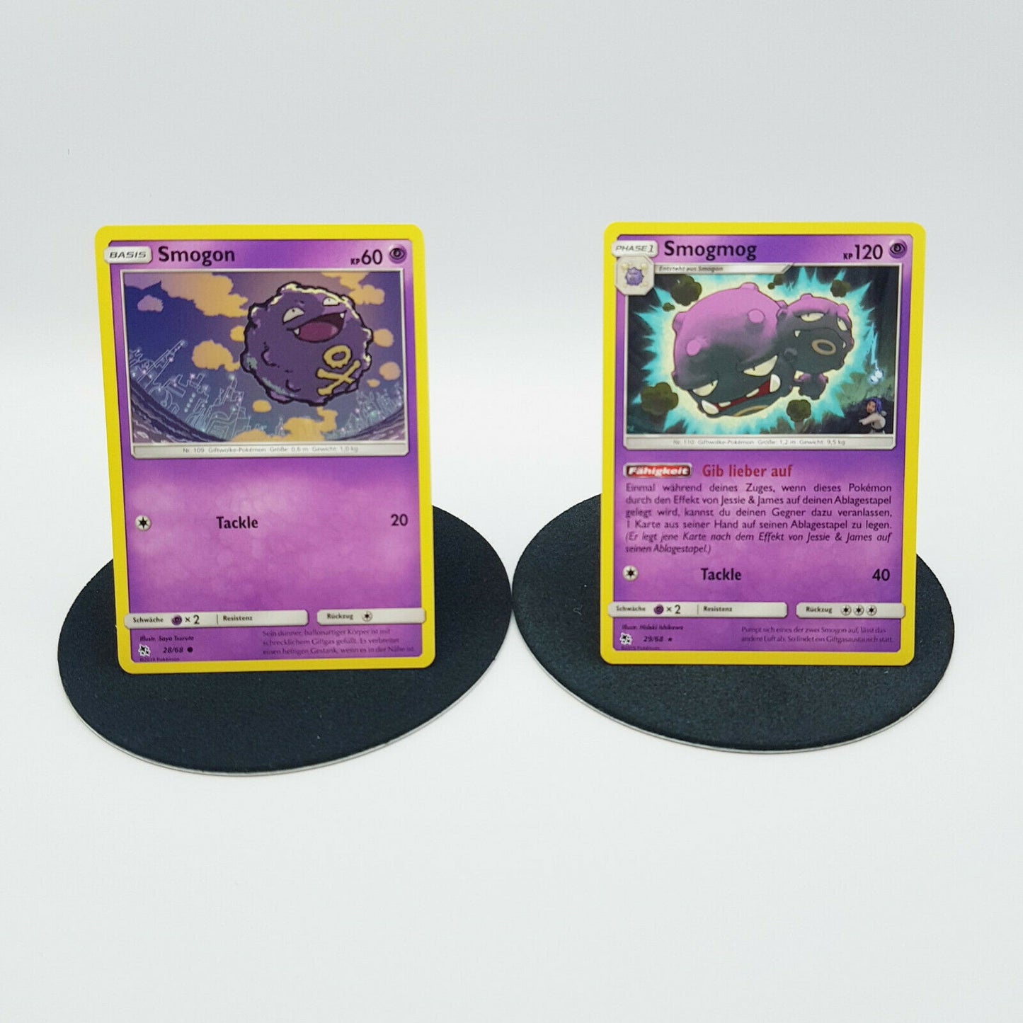 Pokemon Karten - Smogon 28/68 & Smogmog 29/68 SM 2019 deutsch MINT