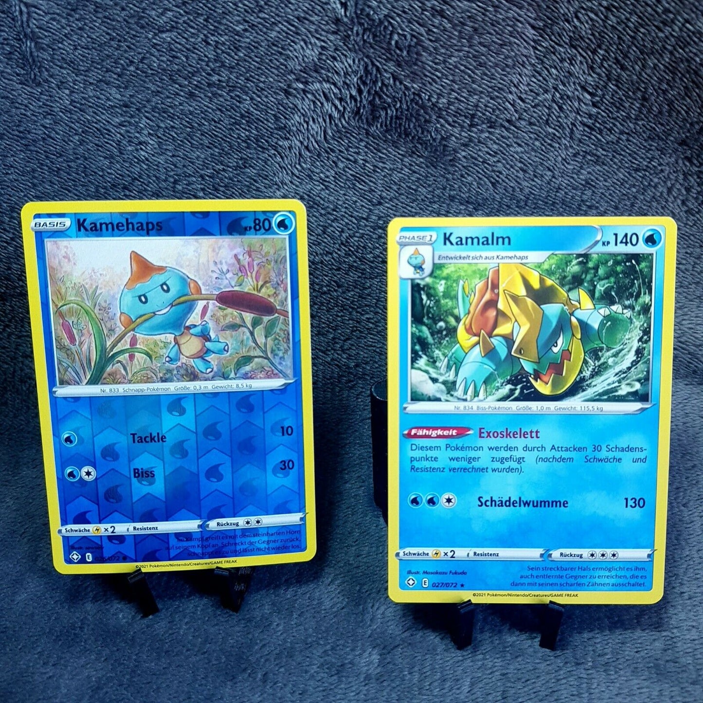 Pokemon Karten | Kamehaps 26/72 holo & Kamalm 27/72 | deutsch | Mint