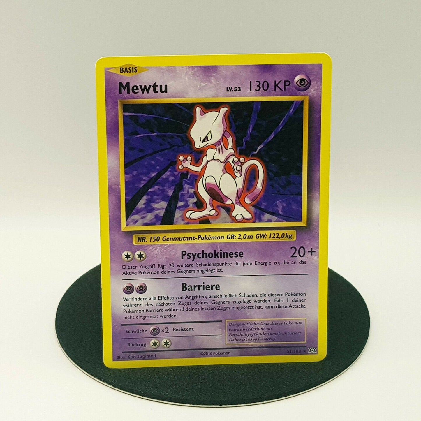 Pokemon Karte Mewtu 51/108 rare Evolution XY 2016