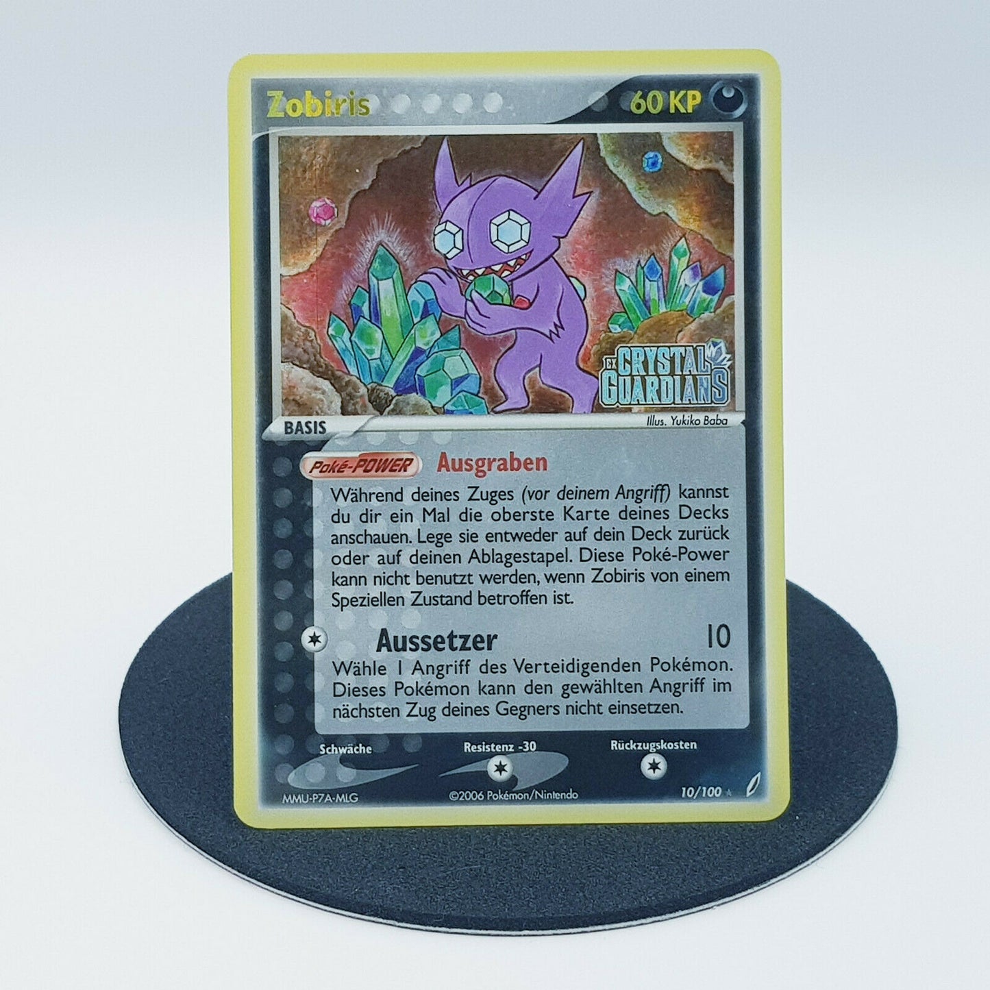 Pokemon Karte Zobiris 10/100 Holo EX Crystal Guardians Stamp 2006 Near Mint