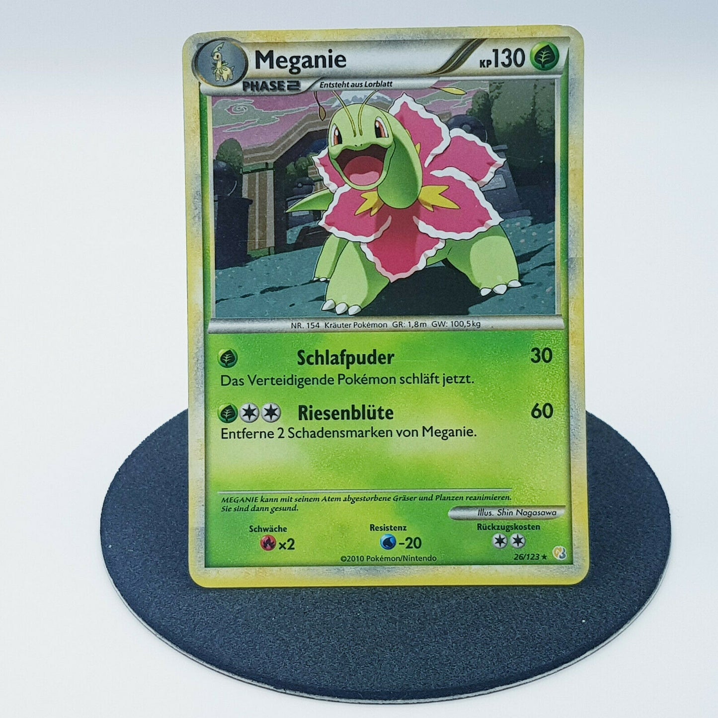 Pokemon Cards Endivie 59/123 Lorbatt 35/123 Meganie 26/123 holo 2010 Near Mint