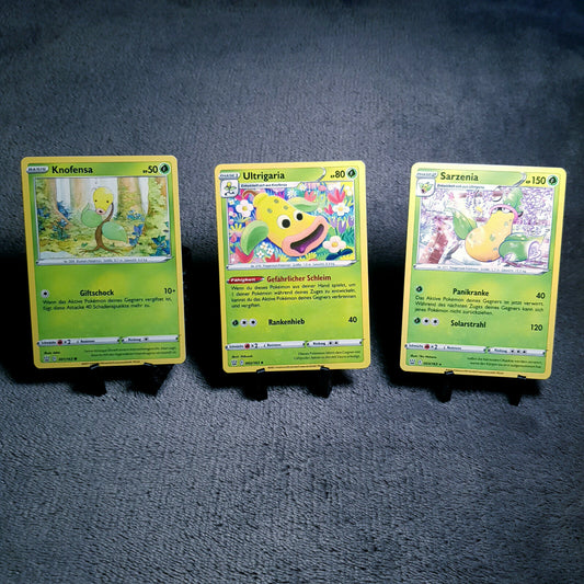 Pokemon Karten | Knofensa 1/163 & Ultrigaria 2/163 & Sarzenia 3/163 rare mint