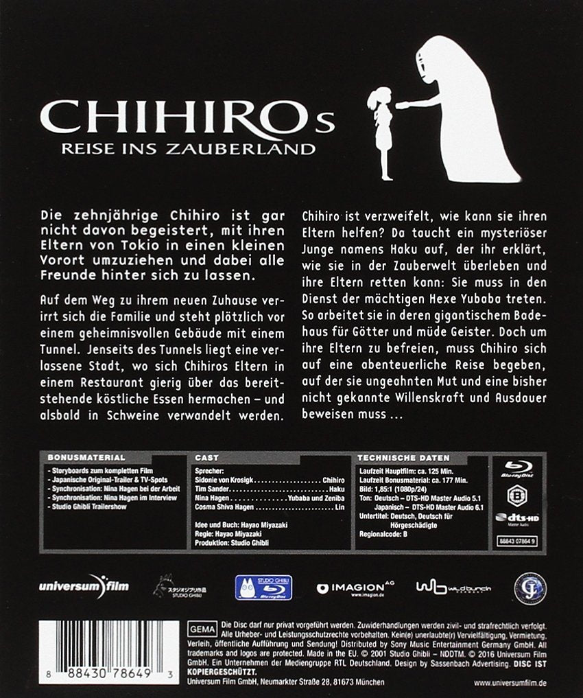 Chihiros Reise ins Zauberland - Studio Ghibli Blu Ray Collection