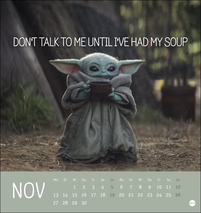 Mandalorian Grogu Postkartenkalender 2023