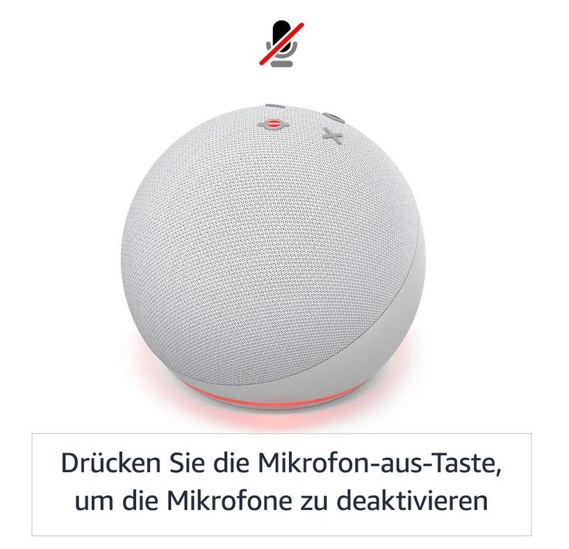 Amazon Echo Dot 4. Generation Anthrazit Smarter Bluetooth-Lautsprecher mit Alexa