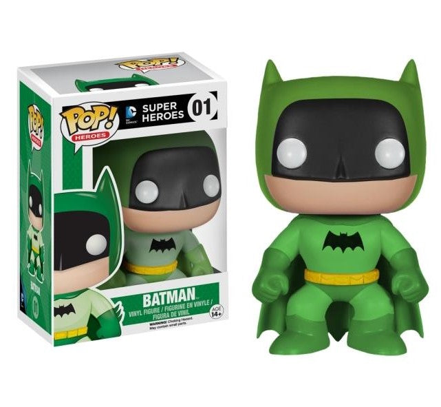FUNKO POP Super Heroes #01 Batman Green Vinyl Figur NEU sealed