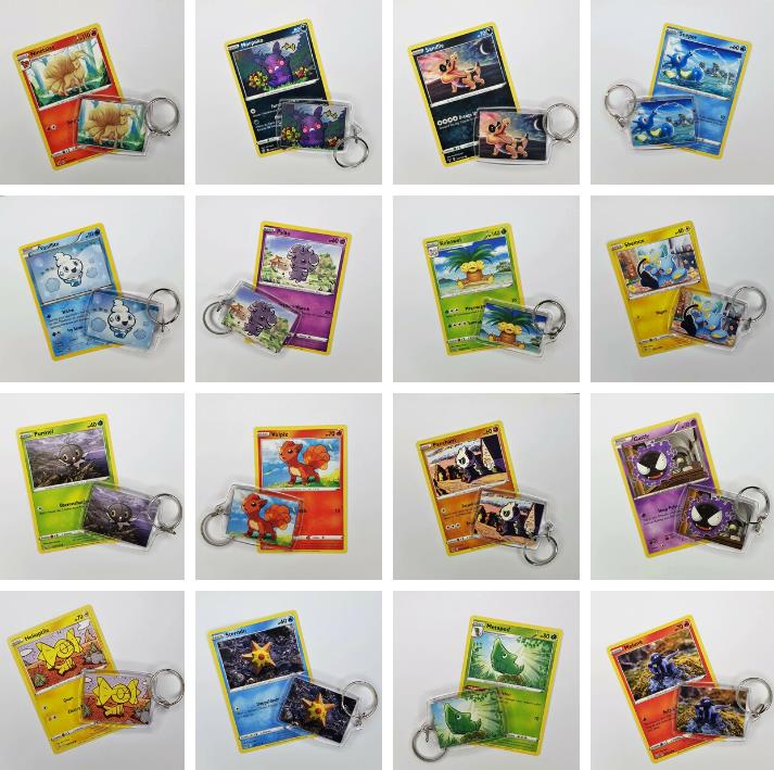 Pokemon Schlüsselanhänger selfmade aus Pokemonkarte - Auswahl – Pokéton