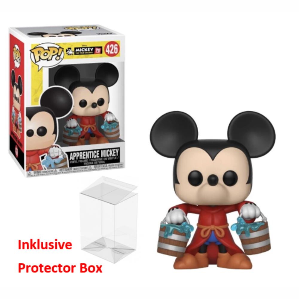 FUNKO POP Disney Mickey #426 Apprentice Mickey Vinyl Figur sealed + Protector Box