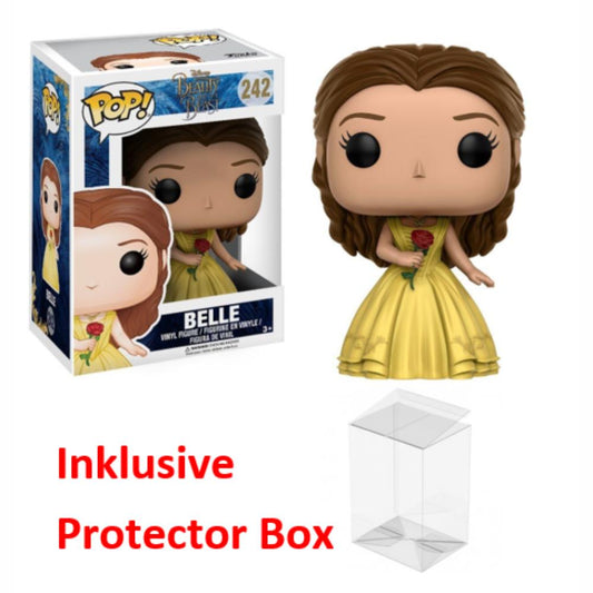 FUNKO POP Disney Beauty and the Beast #242 Belle Vinyl Figur sealed Protector Box