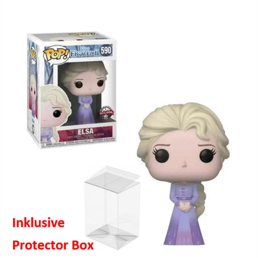 FUNKO POP Disney Frozen II #590 Elsa Special Edition Vinyl Figur sealed Protector Box