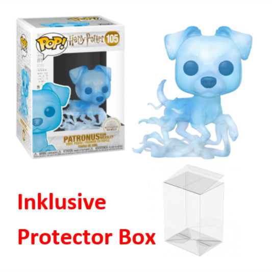 FUNKO POP Harry Potter #105 Patronus Ron Weasley Figur sealed Protector Box