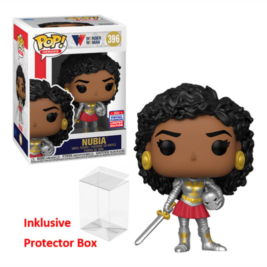 FUNKO POP Wonder Woman 80 #396 Nubia Vinyl Figur sealed Protector Box