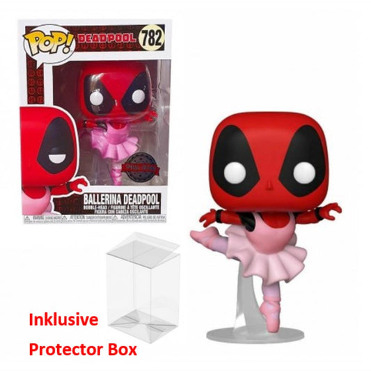 FUNKO POP #782 Ballerina Deadpool Bobble-Head Special Edition Protector Box