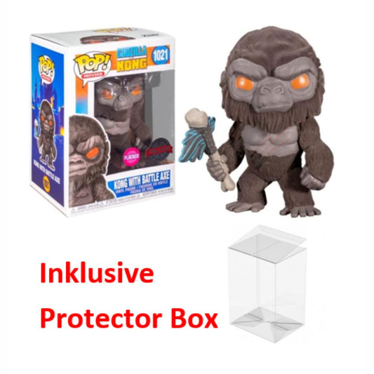 FUNKO POP Godzilla vs. Kong #1021 Kong w. Battle Axe Special Edition Protector Box