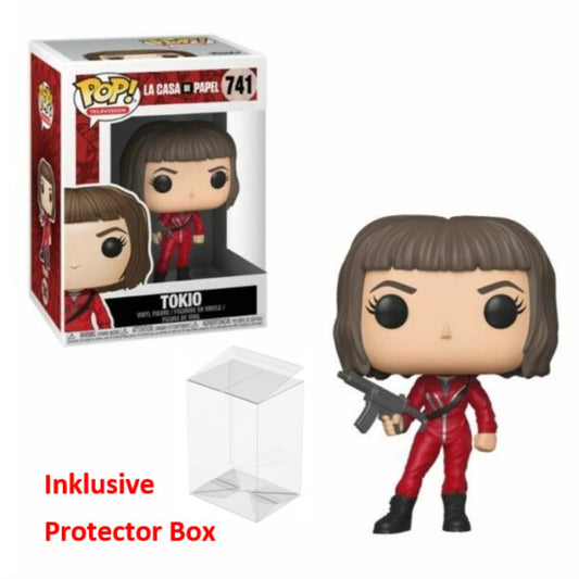 FUNKO POP La casa de Papel/Haus des Geldes #741 Tokio Vinyl sealed Protector Box