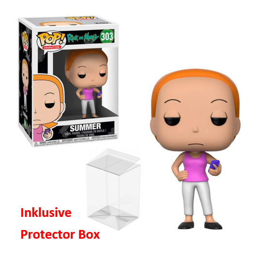 FUNKO POP Rick and Morty #303 Summer Vinyl Figur Protector Box