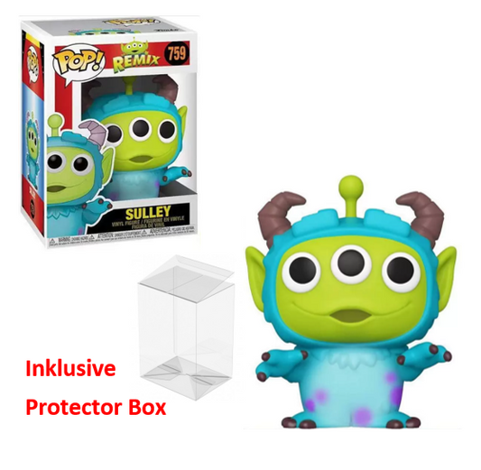 FUNKO POP Disney Pixar Alien Remix #759 Sulley Vinyl Figur sealed + Protector Box