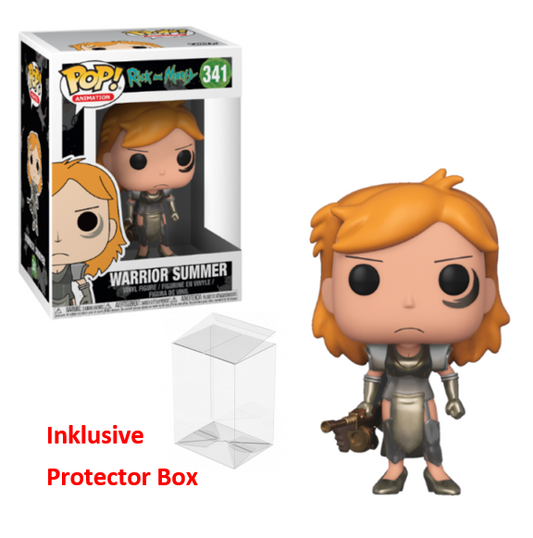 FUNKO POP Rick and Morty #341 Warrior Summer Vinyl Figur Protector Box