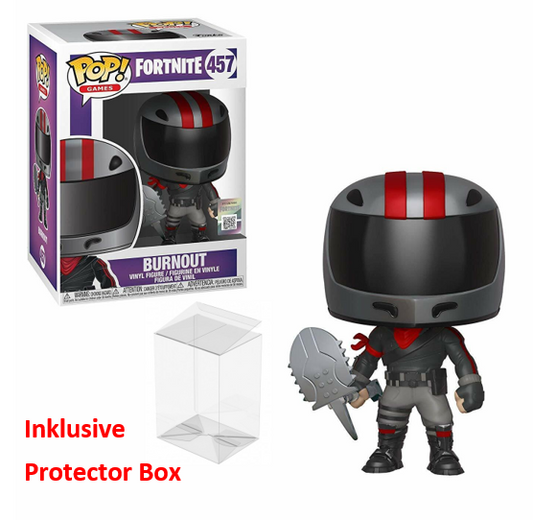 FUNKO POP Fortnite #457 Burnout Vinyl Figur sealed + Protector Box