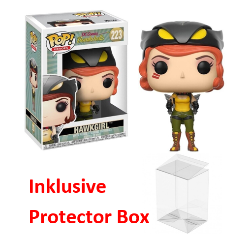 FUNKO POP DC Comics Bombshells #223 Hawkgirl Vinyl Figur sealed + Protector Box