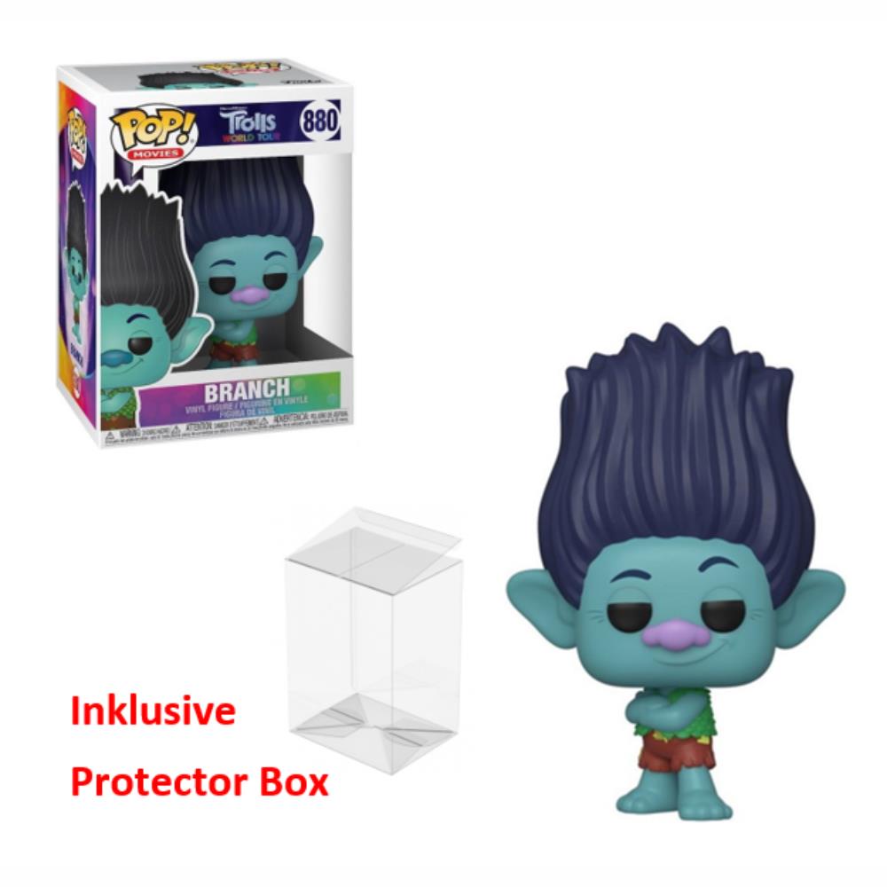 FUNKO POP Dreamworks Trolls World Tour #880 Branch Figur sealed + Protector Box