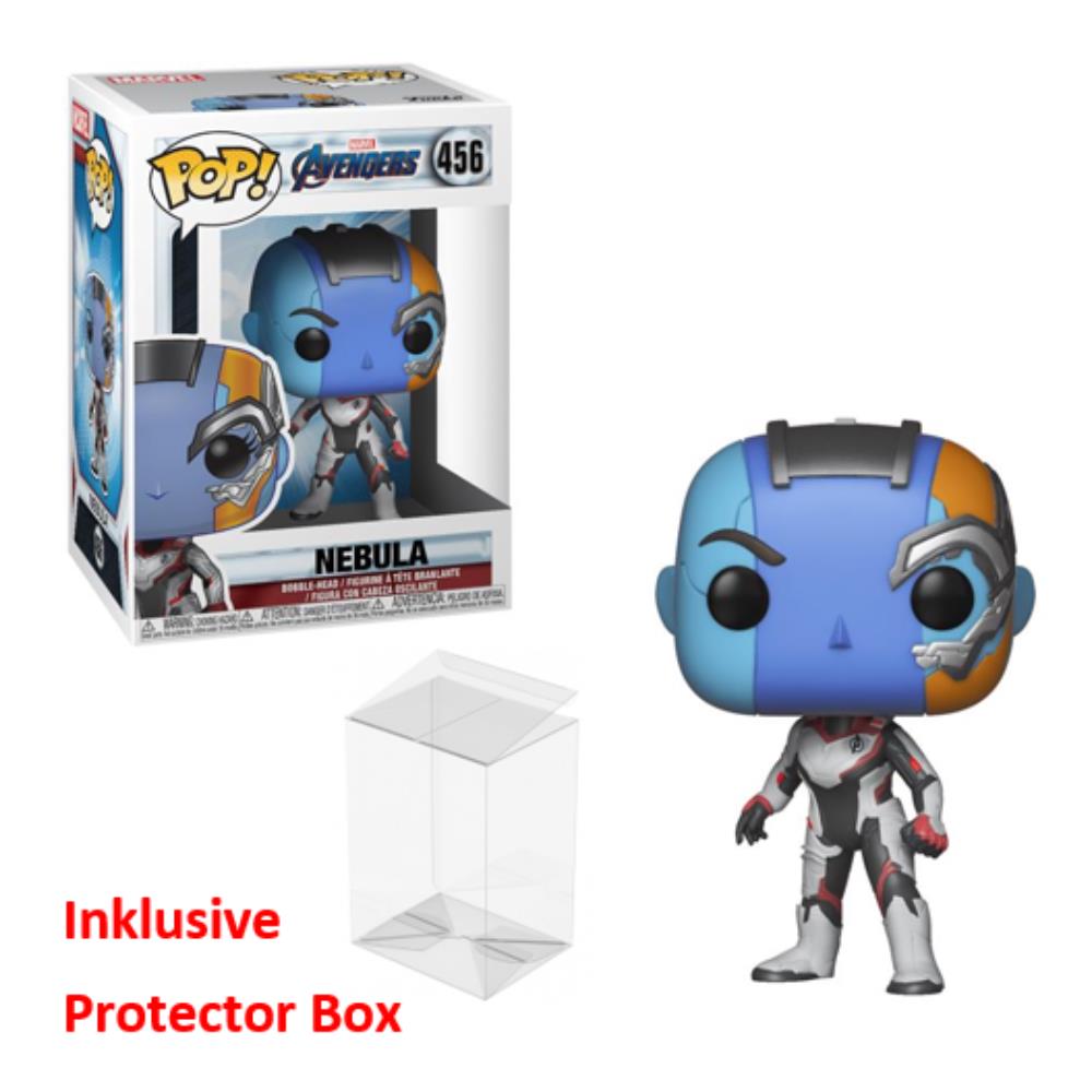 FUNKO POP Marvel Avengers #456 Nebula Bobble-Head Figur sealed + Protector Box