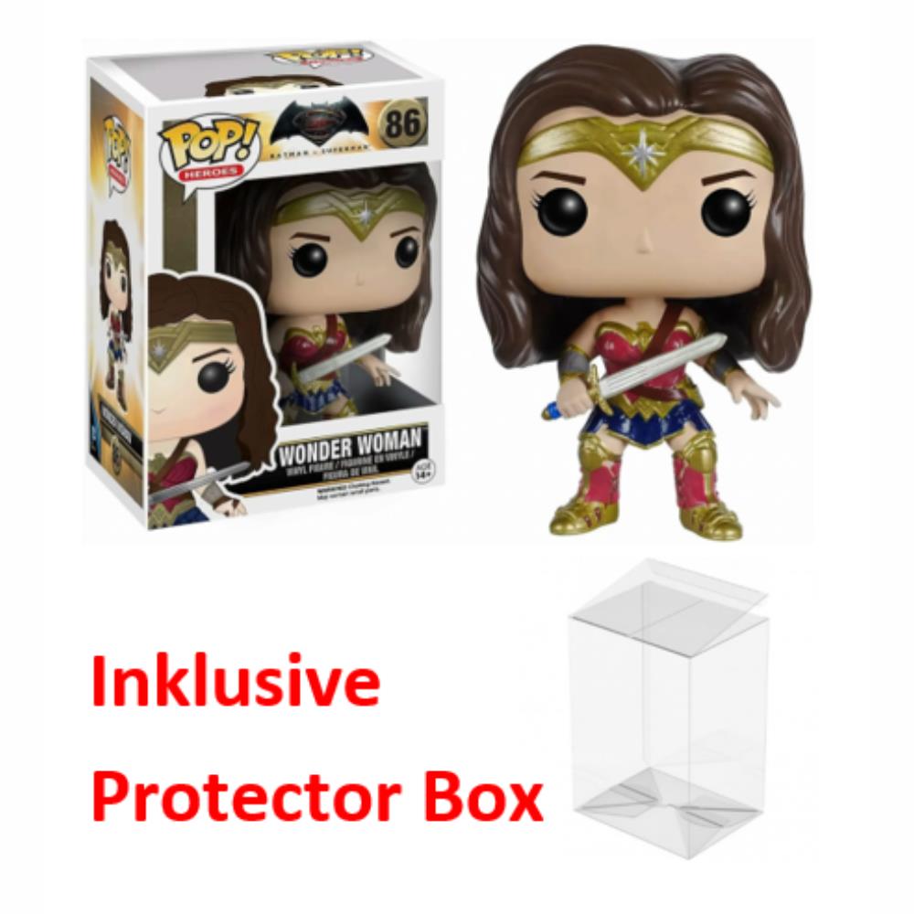 FUNKO POP Batman vs Superman DC #86 Wonder Woman sealed + Protector Box