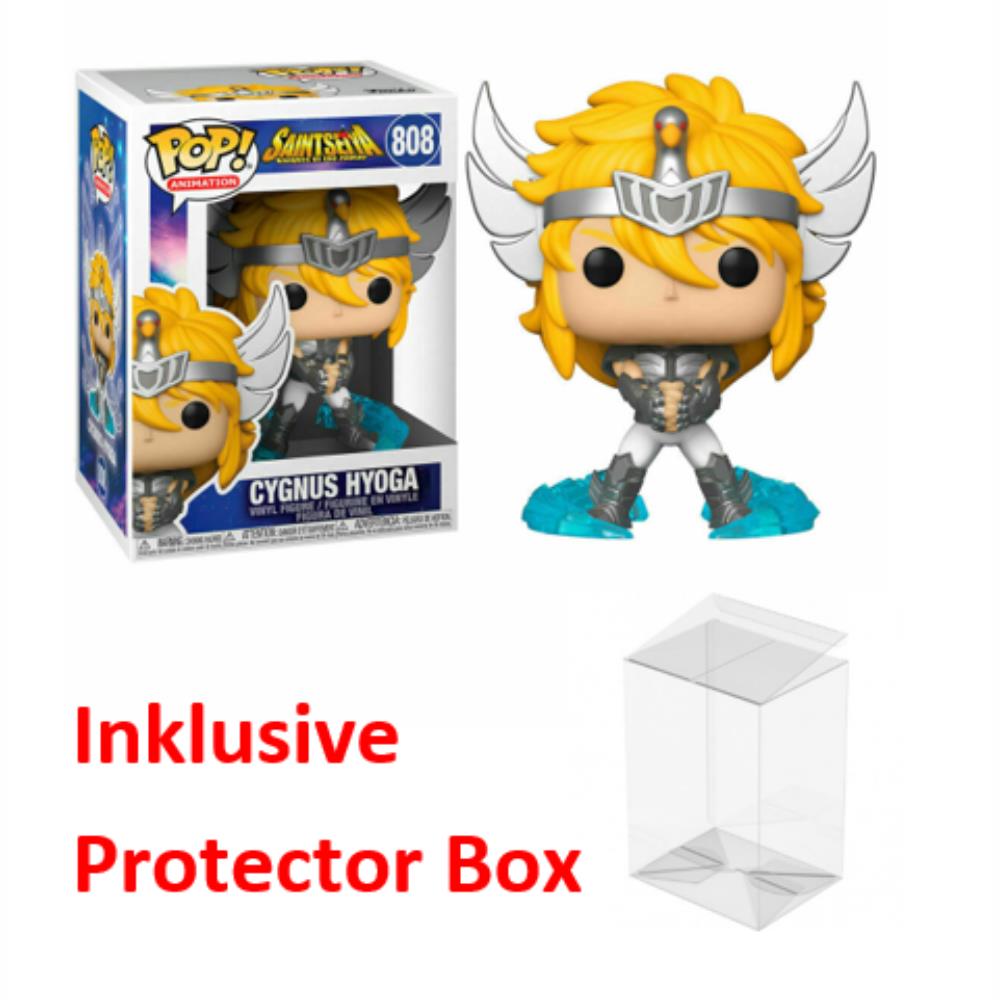 FUNKO POP Saint Seiya #808 Cygnus Hyoga Vinyl Figur NEU sealed + Protector Box
