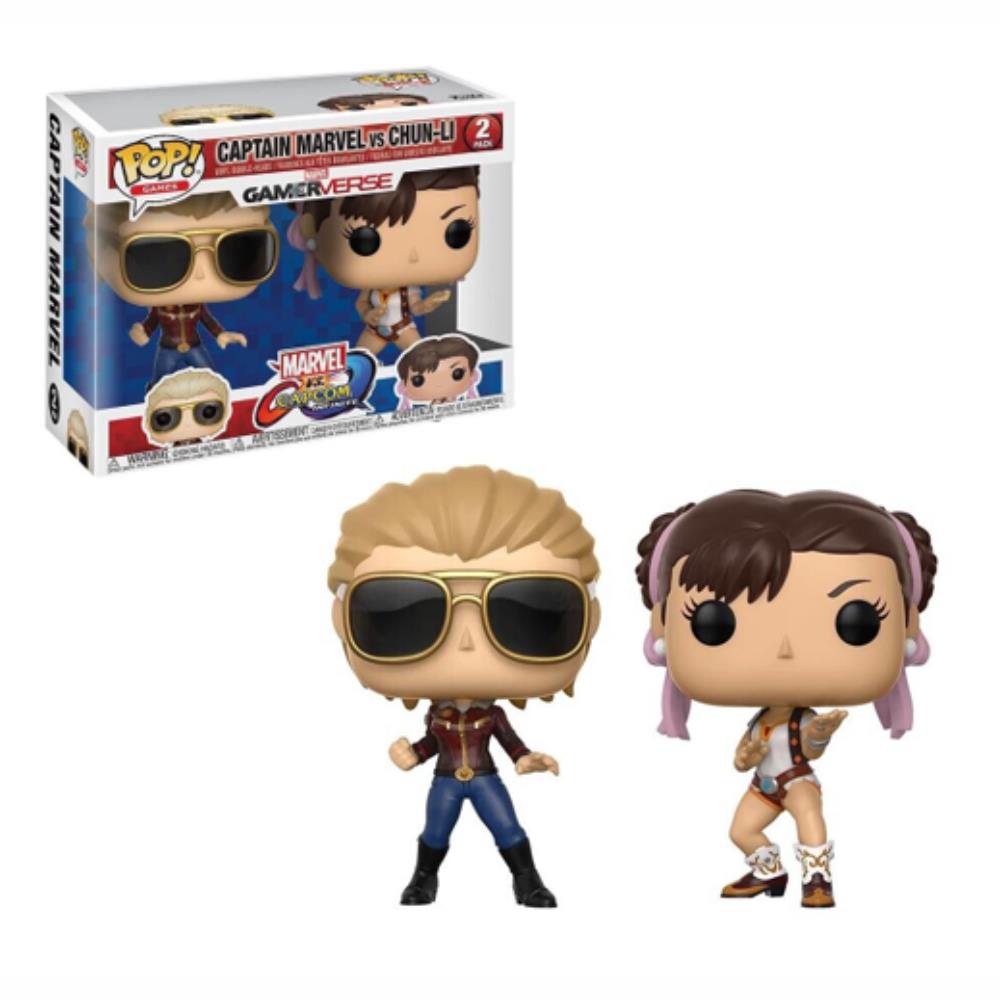 FUNKO POP Marvel vs. Capcom - Captain Marvel vs. Chun-Li Bobble-Head sealed