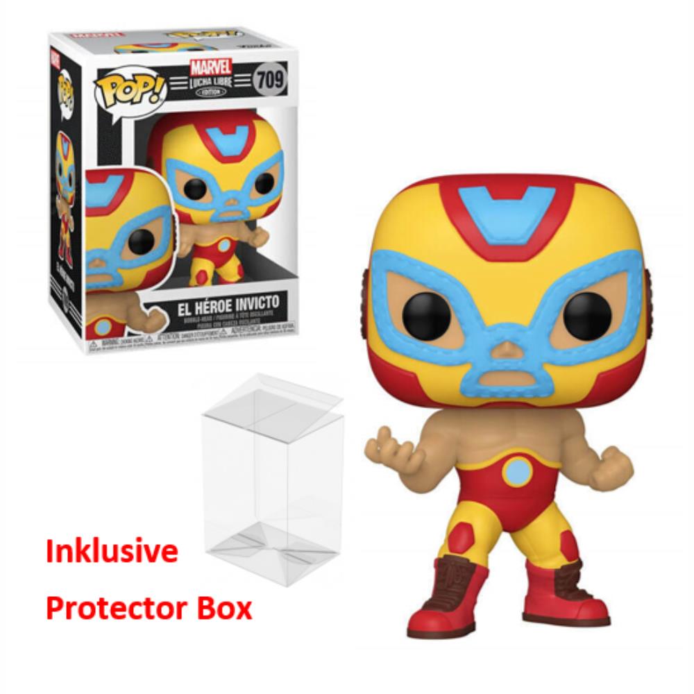 FUNKO POP Marvel Lucha Libre #709 El Héroe Invicto Bobble-Head + Protector Box