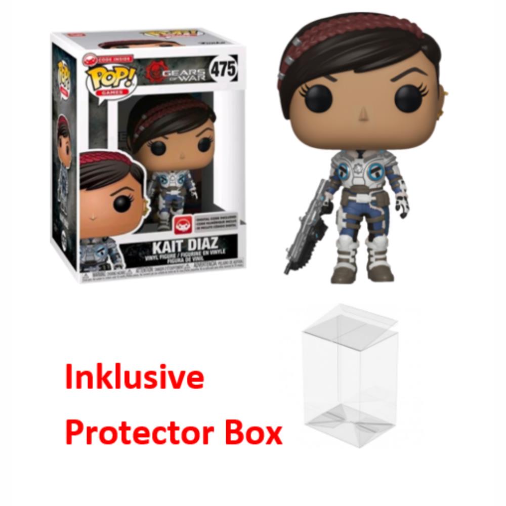 FUNKO POP Gears of War #475 Kait Diaz Vinyl Figur NEU sealed + Protector Box