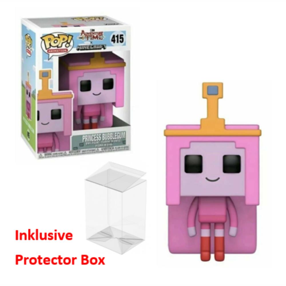 FUNKO POP Adventure Time x Minecraft #415 Princess Bubblegum + Protector Box