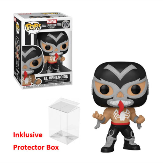 FUNKO POP Marvel Lucha Libre Edition #707 El Venenoide Bobble-Head+Protector Box