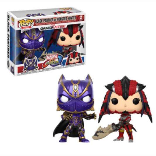 FUNKO POP Marvel vs. Capcom - Black Panther vs. Monster Hunter Bobble-Head NEU