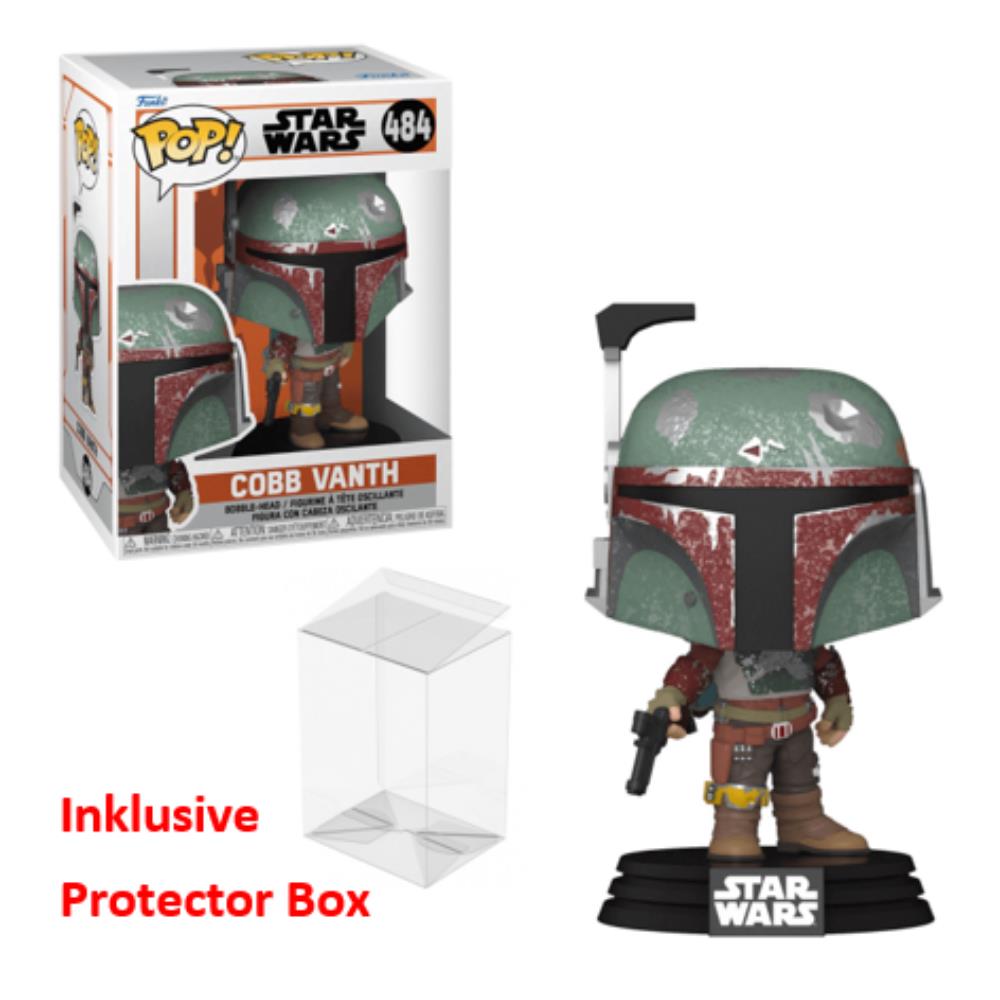 FUNKO POP Star Wars #484 Cobb Vanth Bobble-Head NEU sealed + Protector Box