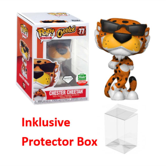 FUNKO POP Cheetos #77 Chester Cheetah Diamond Special sealed + Protector Box