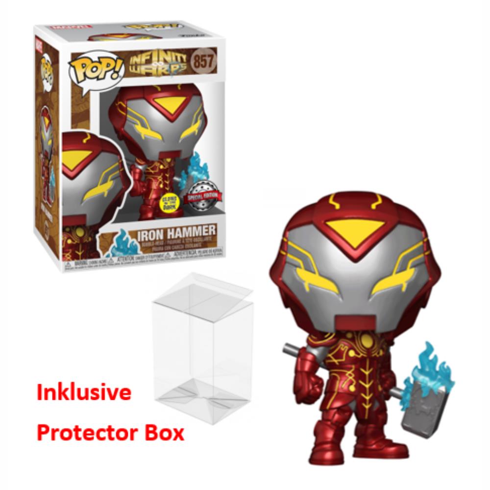 FUNKO POP Infinity Warps #857 Iron Hammer Glows in the Dark NEU + Protector Box