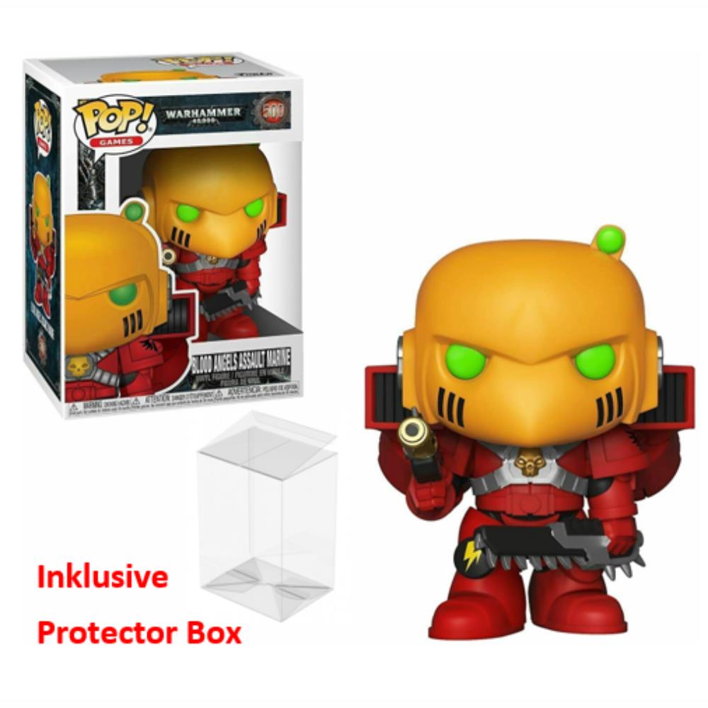 FUNKO POP Warhammer #500 Blood Angels Assault Marine Figur NEU + Protector Box