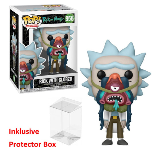 FUNKO POP Rick and Morty #956 Rick with Glorzo Figur NEU sealed + Protector Box
