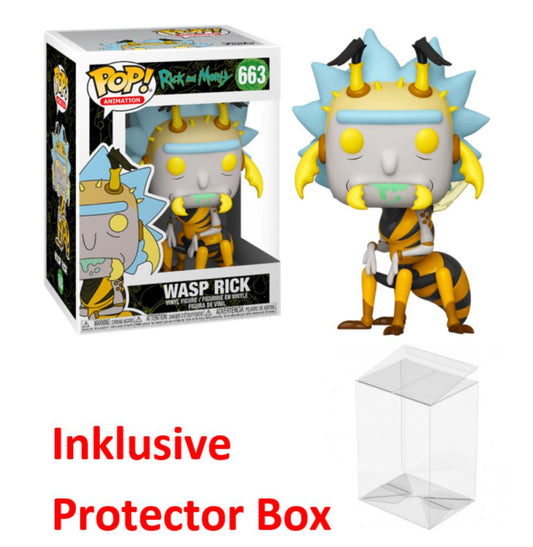 FUNKO POP Rick and Morty #663 Wasp Rick Vinyl Figur NEU sealed + Protector Box
