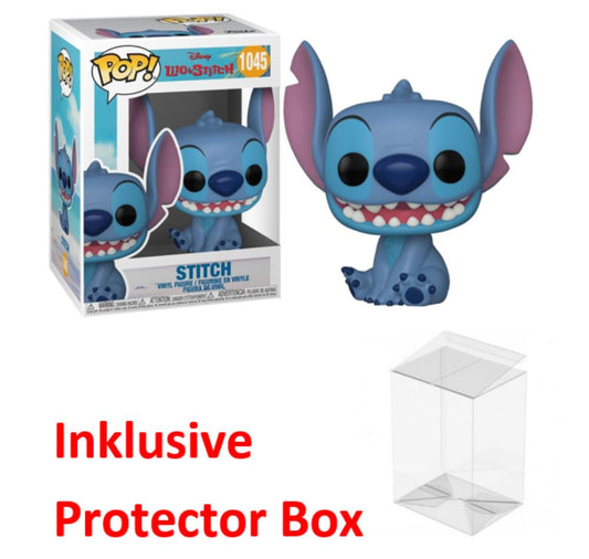 FUNKO POP Disney Lilo & Stitch #1045 Stitch Vinyl Figur NEU sealed + Protector Box